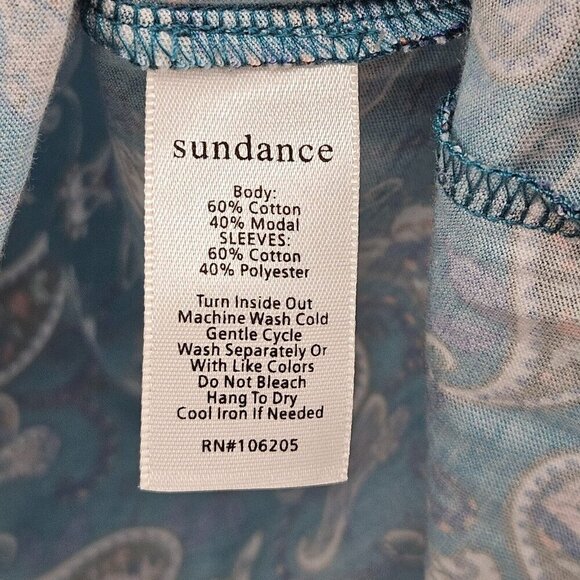 Sundance Sharrar Paisley Embroidered Thermal Top Women’s Size S Boho Hippie - Picture 6 of 9